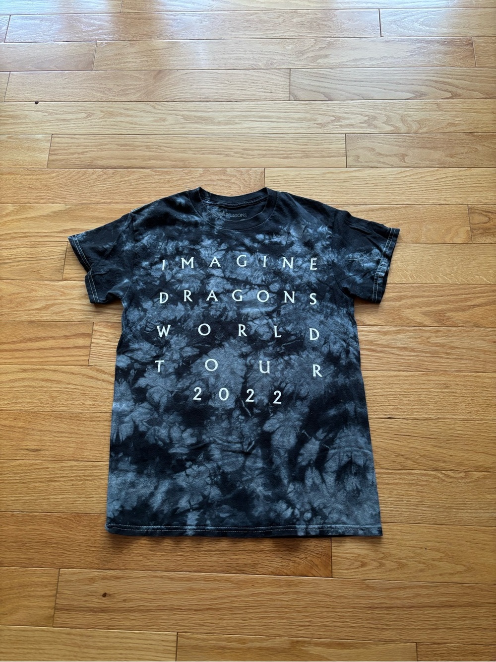 Imagine Dragons  Black Tie-Dye World Tour 2022 Tee Size Small